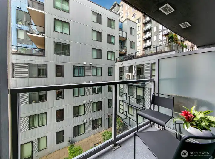 Deck over the courtyard.