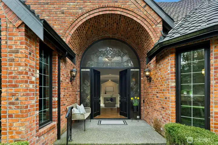 Upgraded black gutters and a freshly painted exterior for a striking look.