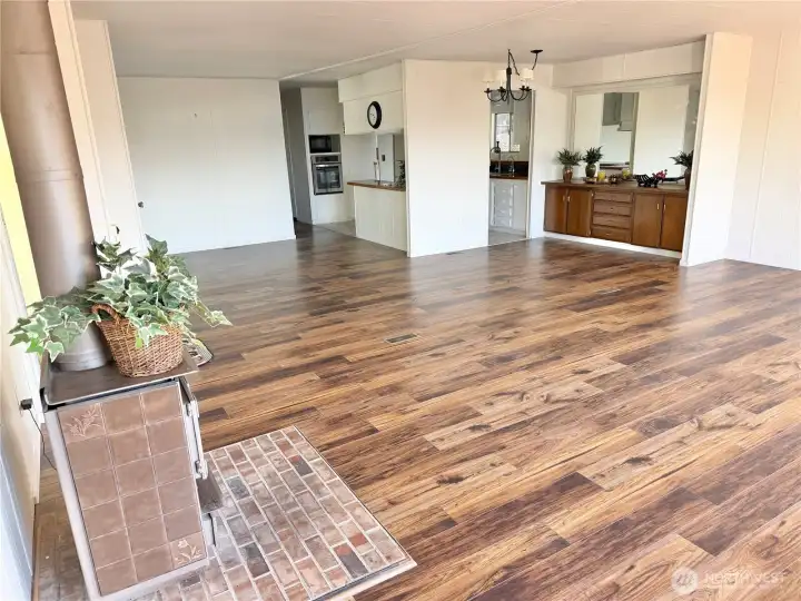 Really large sized rooms a must see. Newer planked vinyl flooring. Featured ofice in background on the left.