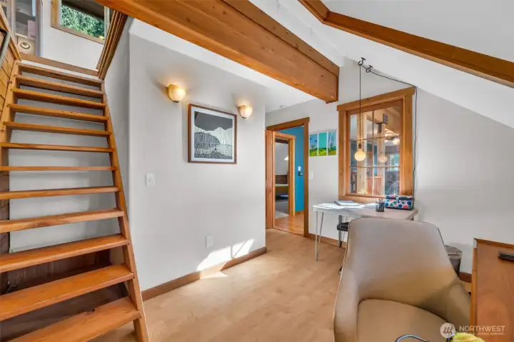 1438 Ann St NE - Upper Office with Stairs to Rooftop Studio and Deck