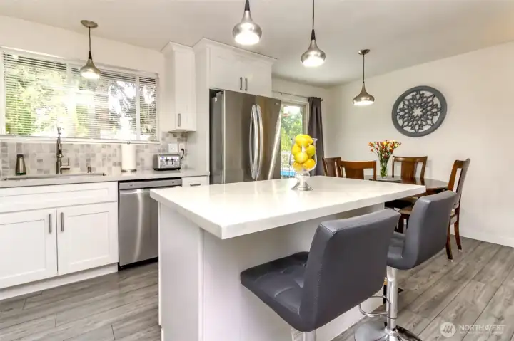 Lots of Room in this Spacious Fully Remodeled Kitchen w/Island!