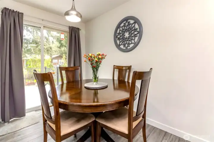 Dining Area right off of Deck, for Easy Indoor/Outdoor Entertaining!