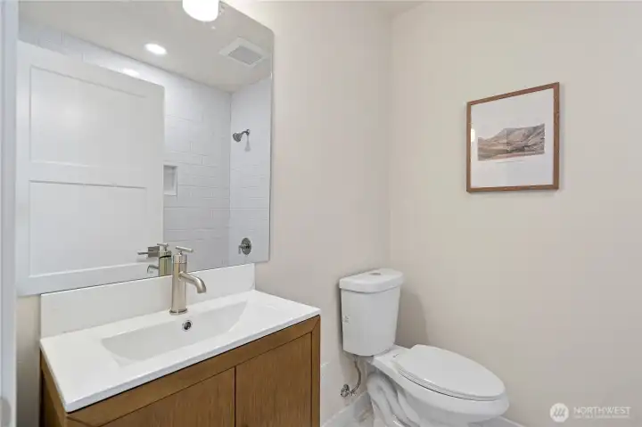 Full bath on main level.