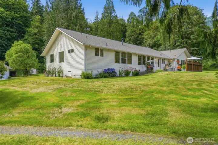 Back side of home