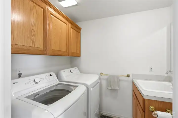 Laundry room & half bath.