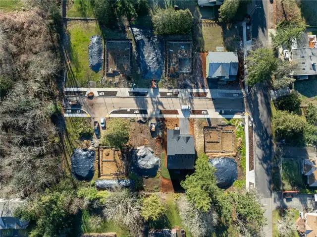 Aerial Photo of the New 11 Lot Construction site