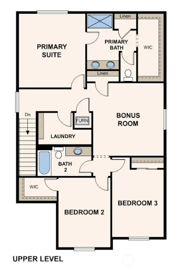 Disclaimer – 2nd Floor – Marketing rendering of floor plan, illustrative purposes only – may vary per location.