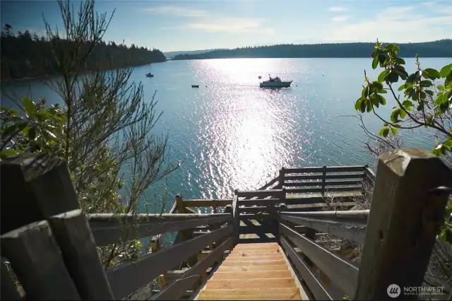 Just a few stair cases away from 200 ft of private beach
