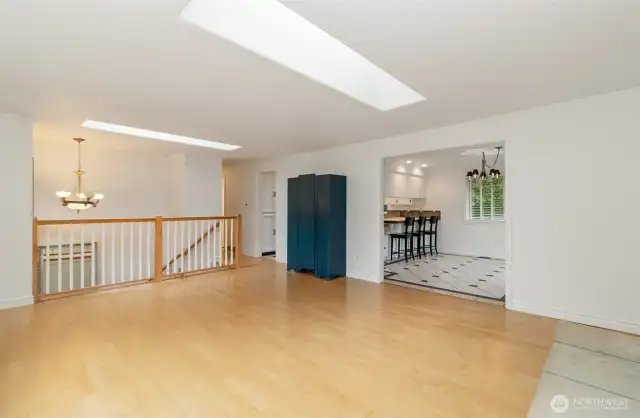 Oversized Skylights in the Upper Level Keep the Home Bright even on an Overcast Day~