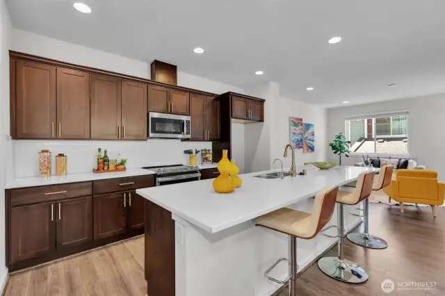 Kitchen bar with large countertop