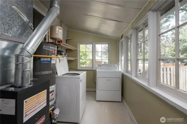Unit A laundry area.