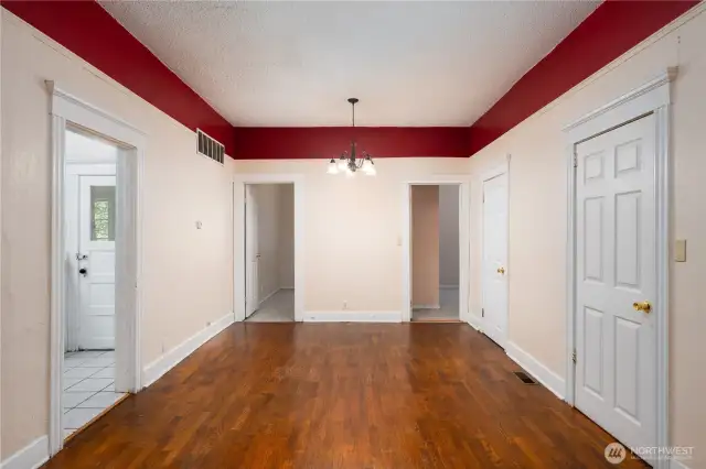 Spacious dining area.