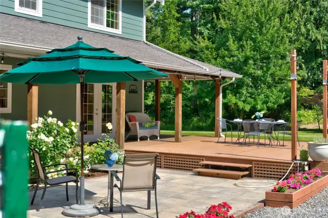 Large patio with ample space for seating and relaxing.