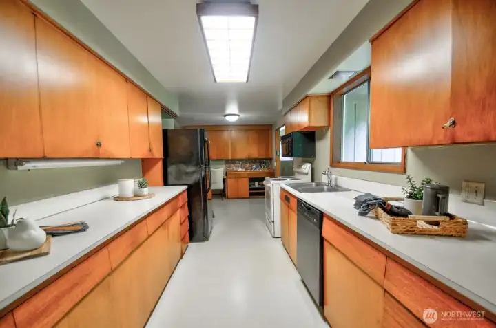 The kitchen is also one for the ages, but still so practical now.