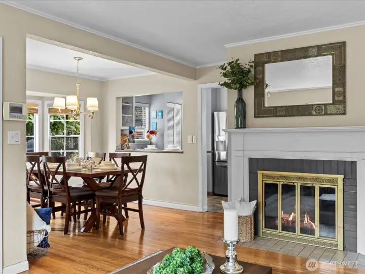 Dining room features a lot of natural light and room for a full-sized table to entertain guests
