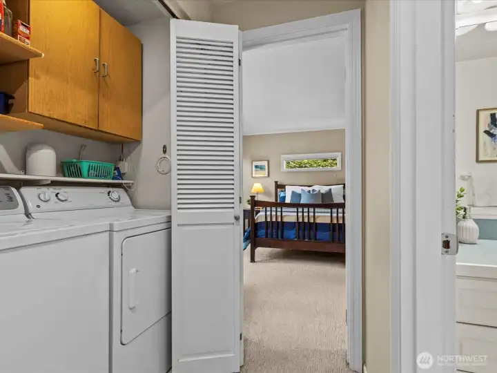 Laundry right off the hallway!
