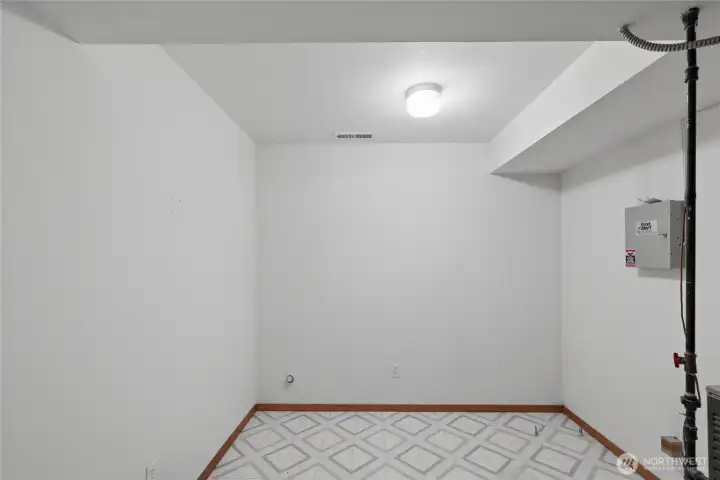 Dedicated storage/utility room.