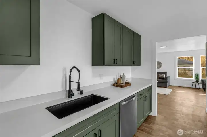 Walk into your new kitchen with all new cabinets and countertops!