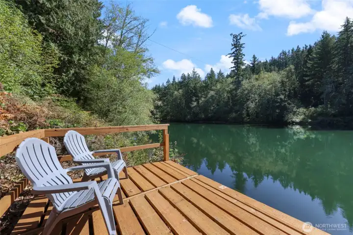 Enjoy the River edge landing for coffee or dinner