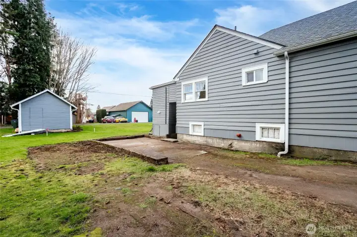 Side yard/extra parking.