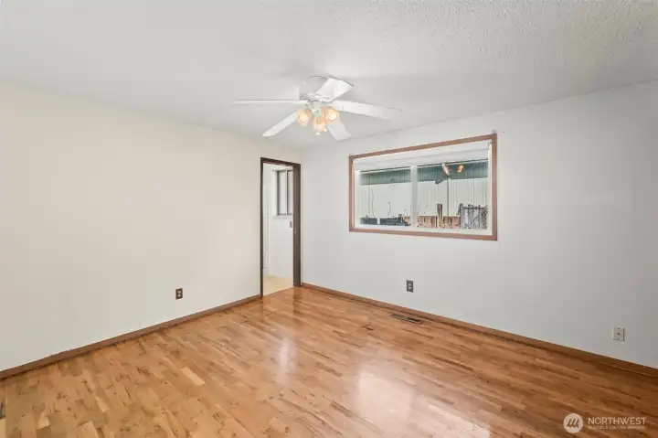 2nd primary bedroom with three quarter bathroom