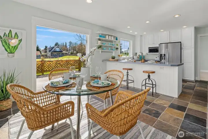 First floor powder room