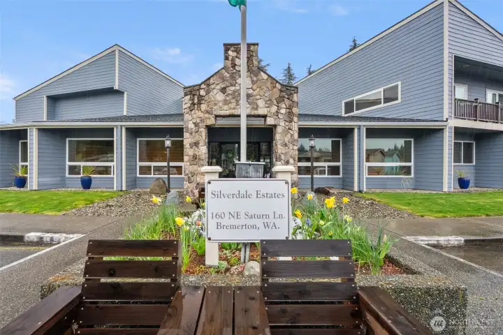 Silverdale Estates Clubhouse is directly across from this unit!