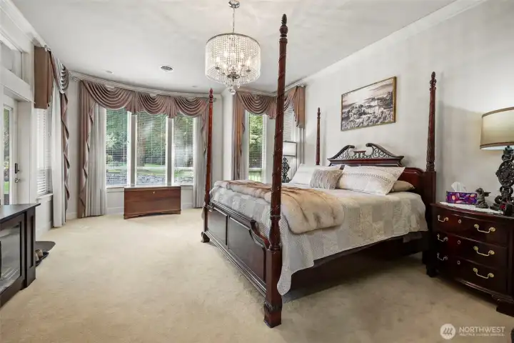 Main suite with access to covered patio