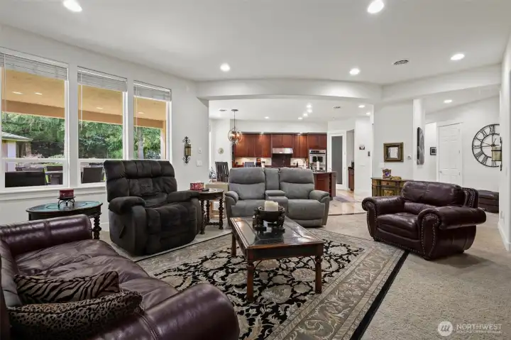 Family room off kitchen
