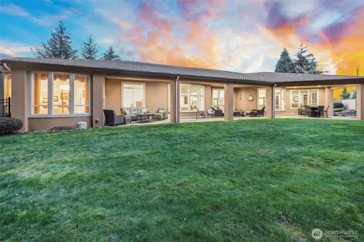 Full length covered patio