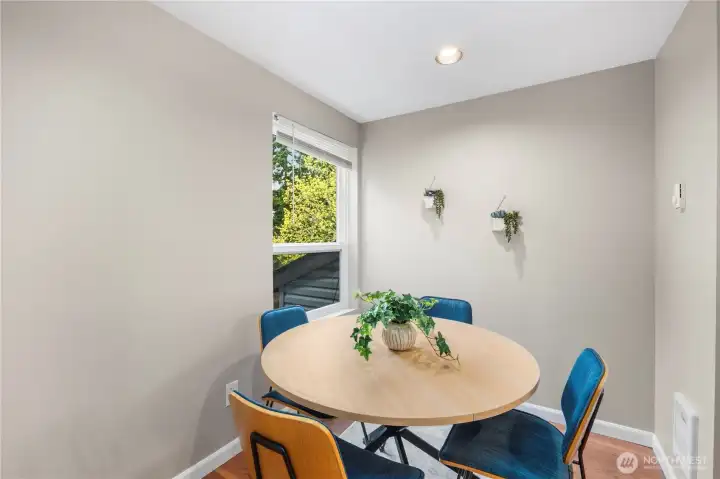Dedicated dining room or flex space with hard flooring