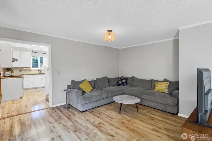 Great room leading into the kitchen