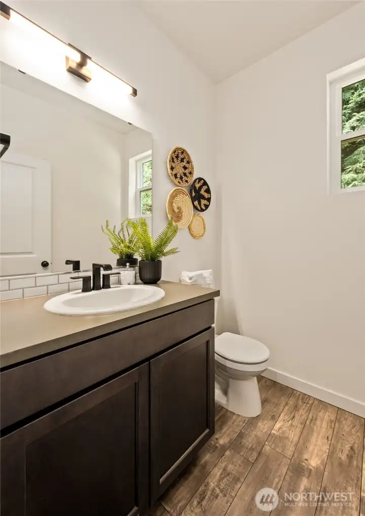 Half bath on main floor.