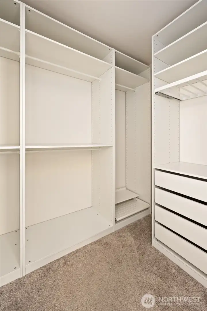 Walk in closet with builtins.