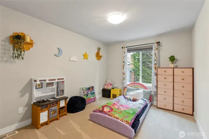 Third bedroom on the second floor features views to the front of the house.