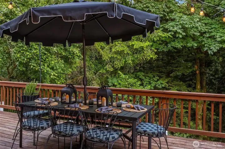 Seamless indoor-outdoor entertaining and dining make this charming home so inviting.