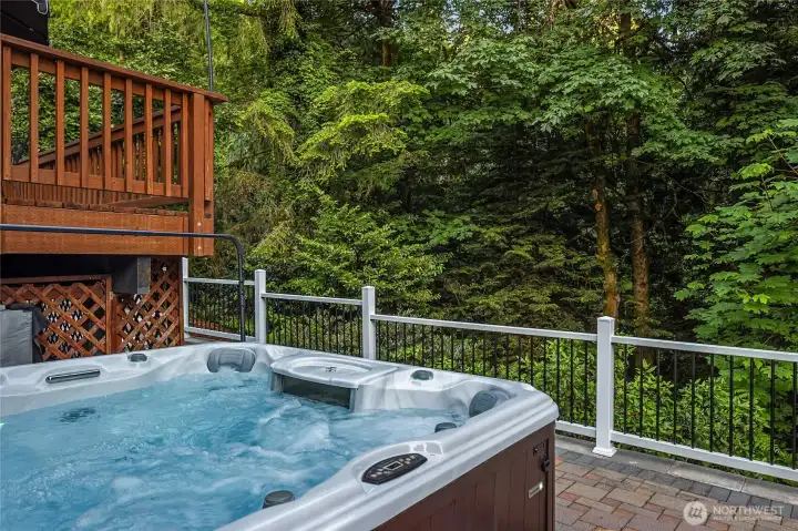 A luxury spa overlooking the lush, private greenbelt.