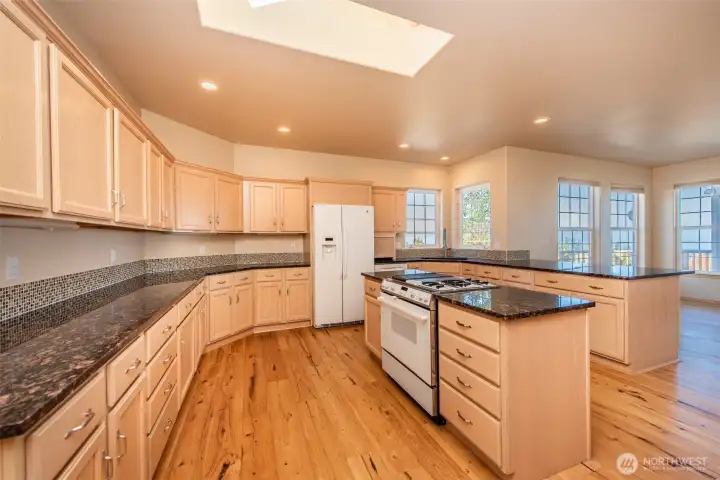 Plenty of cabinets and storage.