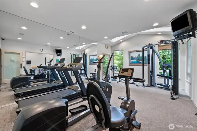fitness center located inside the clubhouse