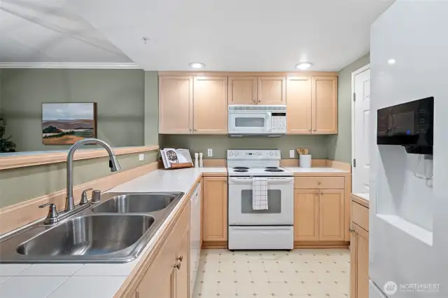 well appointed kitchen with plenty of storage space