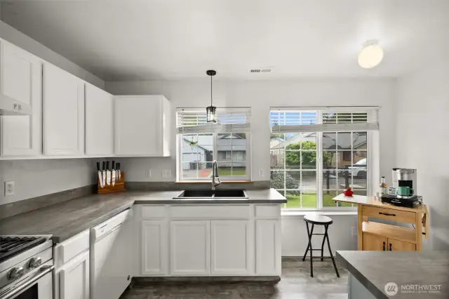 Freshly Sanded and Painted White Kitchen Cabinets! 2025