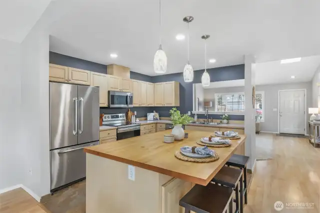 Oversized Butcher Block Island