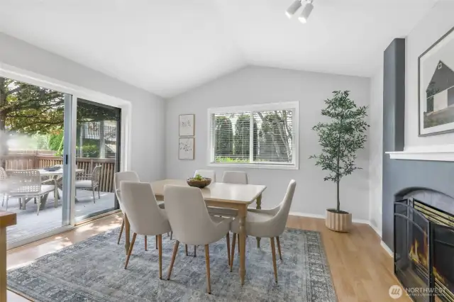 Addl Dining Space leads to back deck.