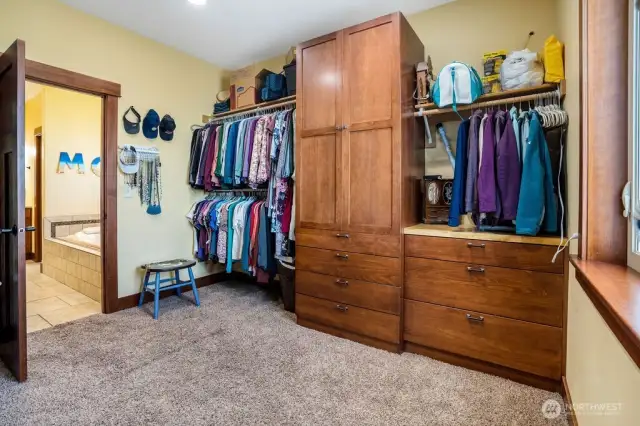 Extra large walk in closet in Primary