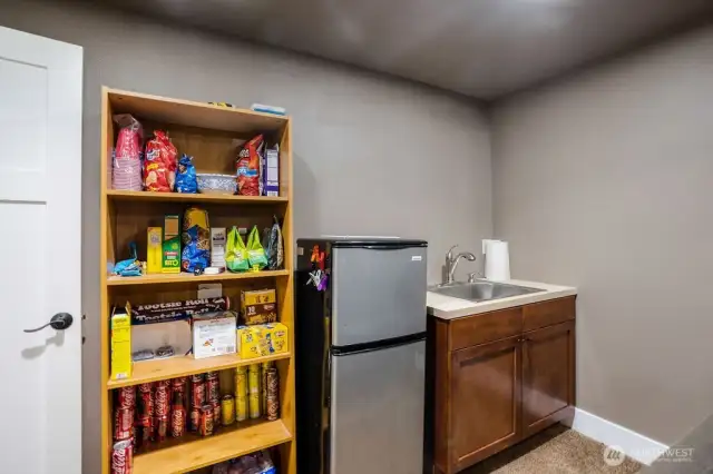 Snack area for the theater room