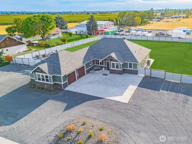Over head of front f the home