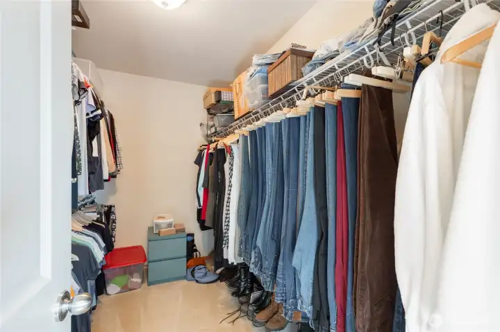 Even the giant walk-in closet impresses in this home!