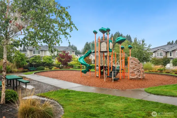 Neighborhood park just down the street provides nice place for littles to play, or simply for talking a stroll.