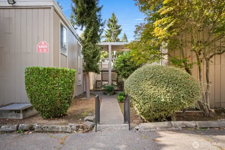 Ground level entrance on the left