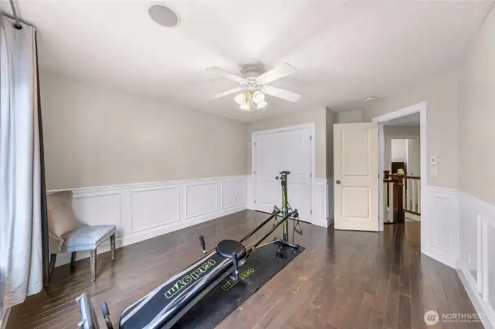 First bedroom upstairs on the right with large closet